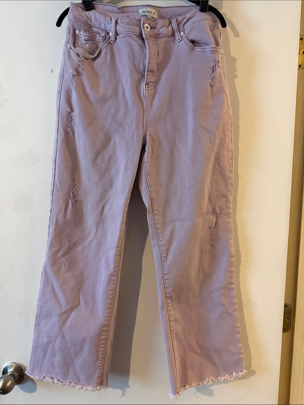 Lilac Cropped Distressed Women's Jeans - Brand: